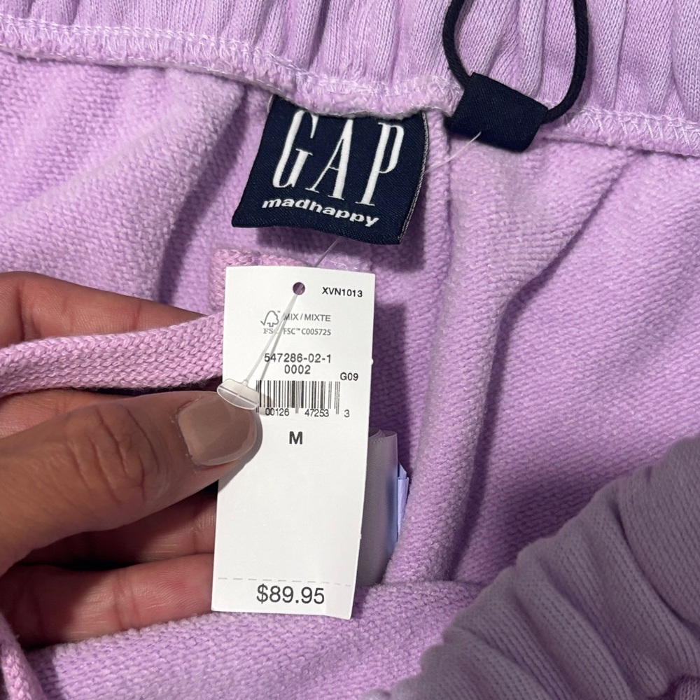 GAP Lilac Zip Hoodie & Sweatpants Set with Blue 'MAD' Embroidery - Picture 2 of 4